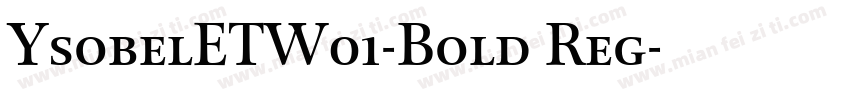 YsobelETW01-Bold Reg字体转换